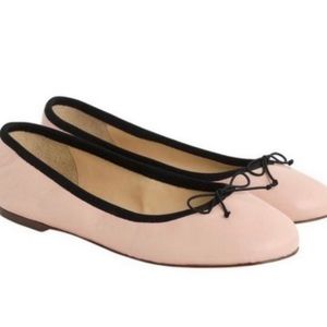 J.Crew Pink Leather Ballerina Flat